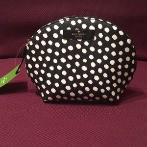 NWT Kate Spade B&W "Keri" Makeup/travel bag